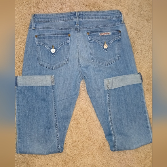 Hudson Jeans Classic Blue Straight Cuffed Leg Denim - Picture 13 of 13